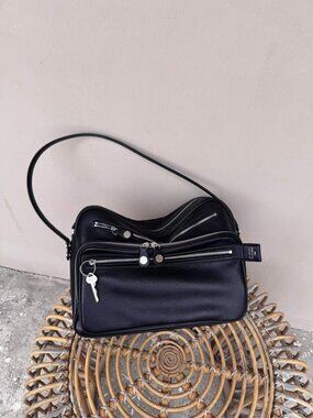 Acne Studios Classic Multipocket Black Soft-Leather Shoulder Bag